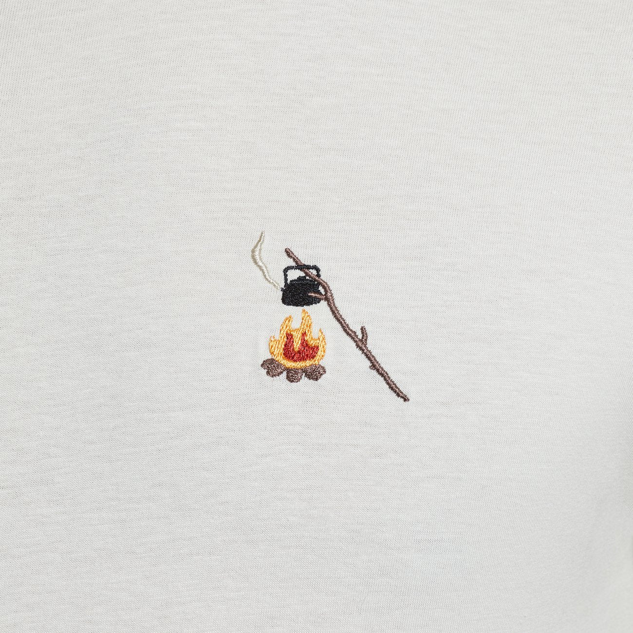 T-Shirt Stockholm Hot Coffee Emb - Oat White