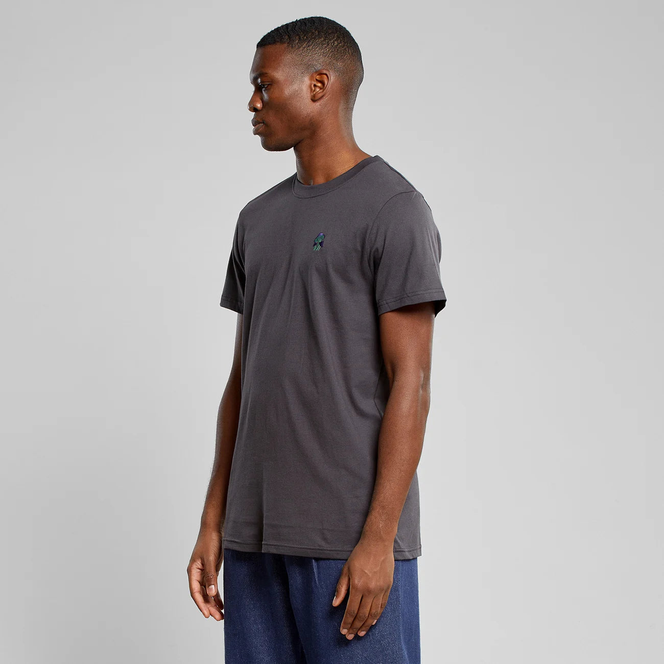 T-Shirt Stockholm Mushroom Emb - Charcoal