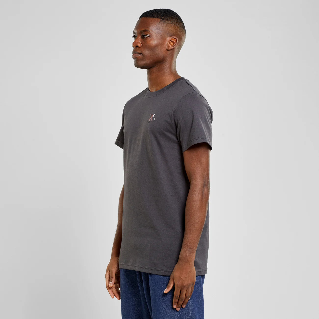 T-Shirt Stockholm Side Bike Emb - Charcoal