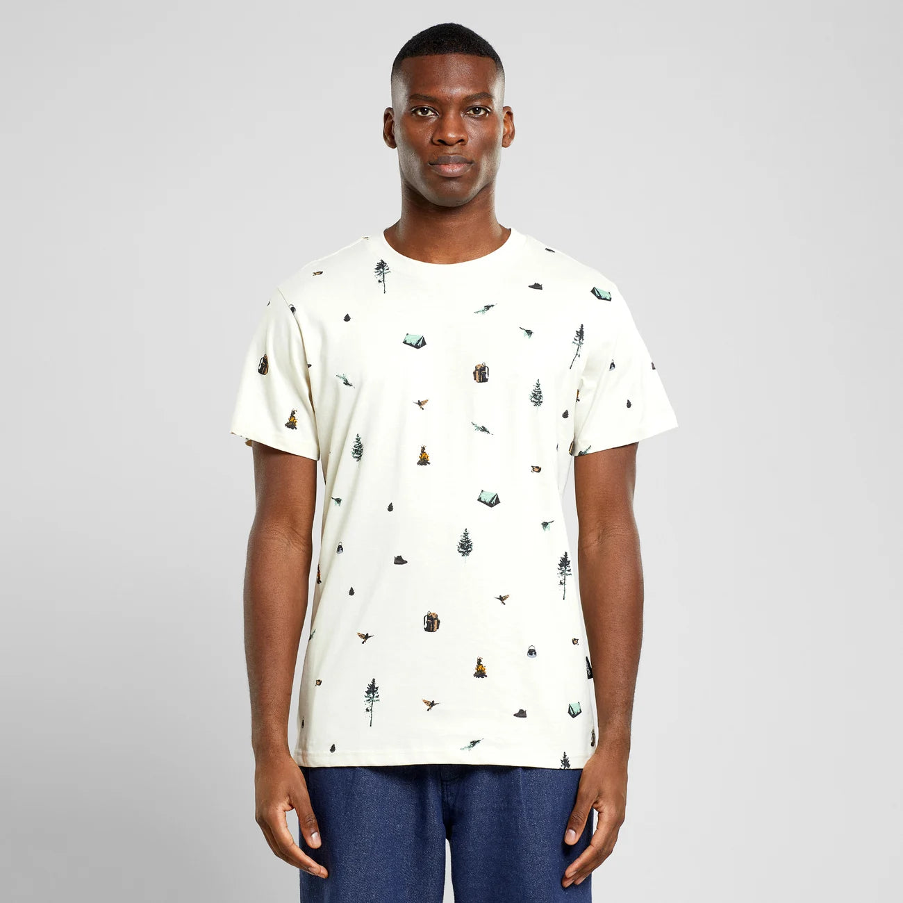 T-Shirt Stockholm Take a Hike Aop - Oat White