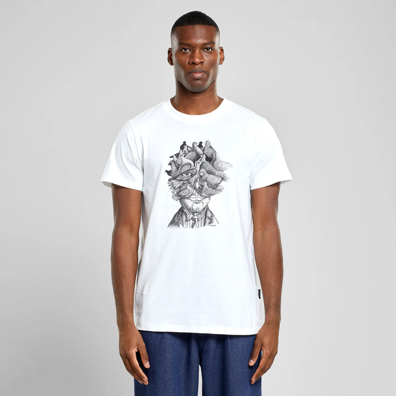 T-Shirt Stockholm The Bird Lover - White