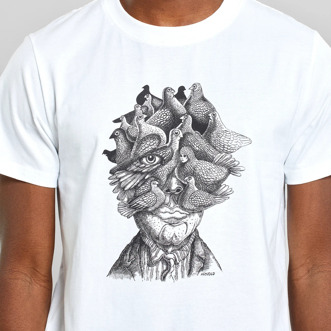 T-Shirt Stockholm The Bird Lover - White