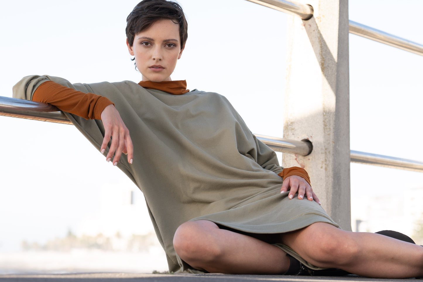 Sweatdress Storm French Terry - Light Khaki