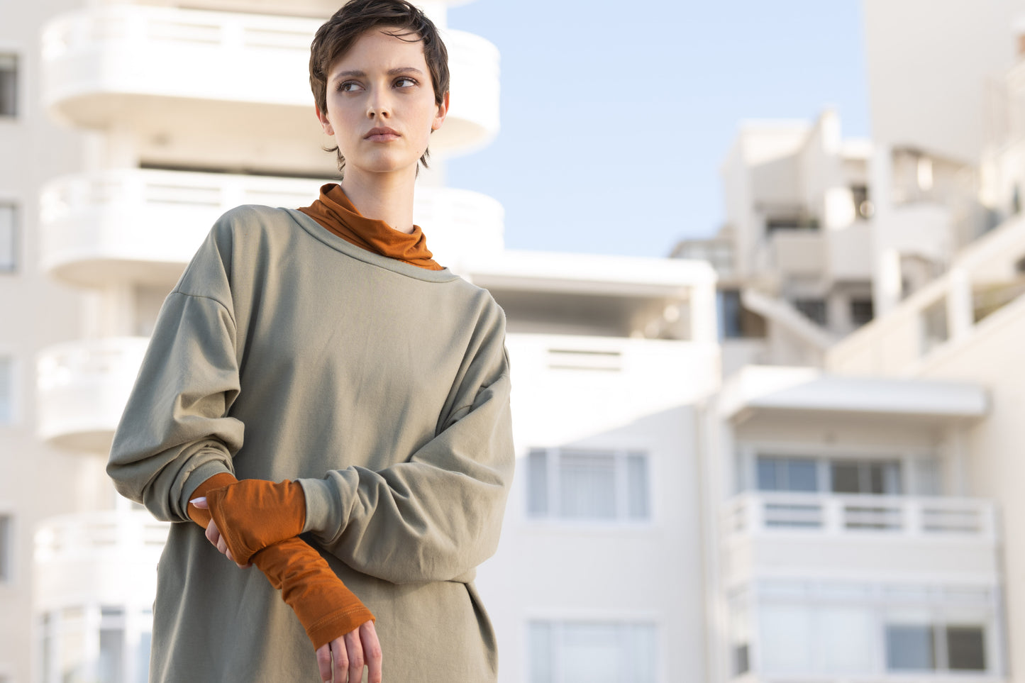 Sweatdress Storm French Terry - Light Khaki