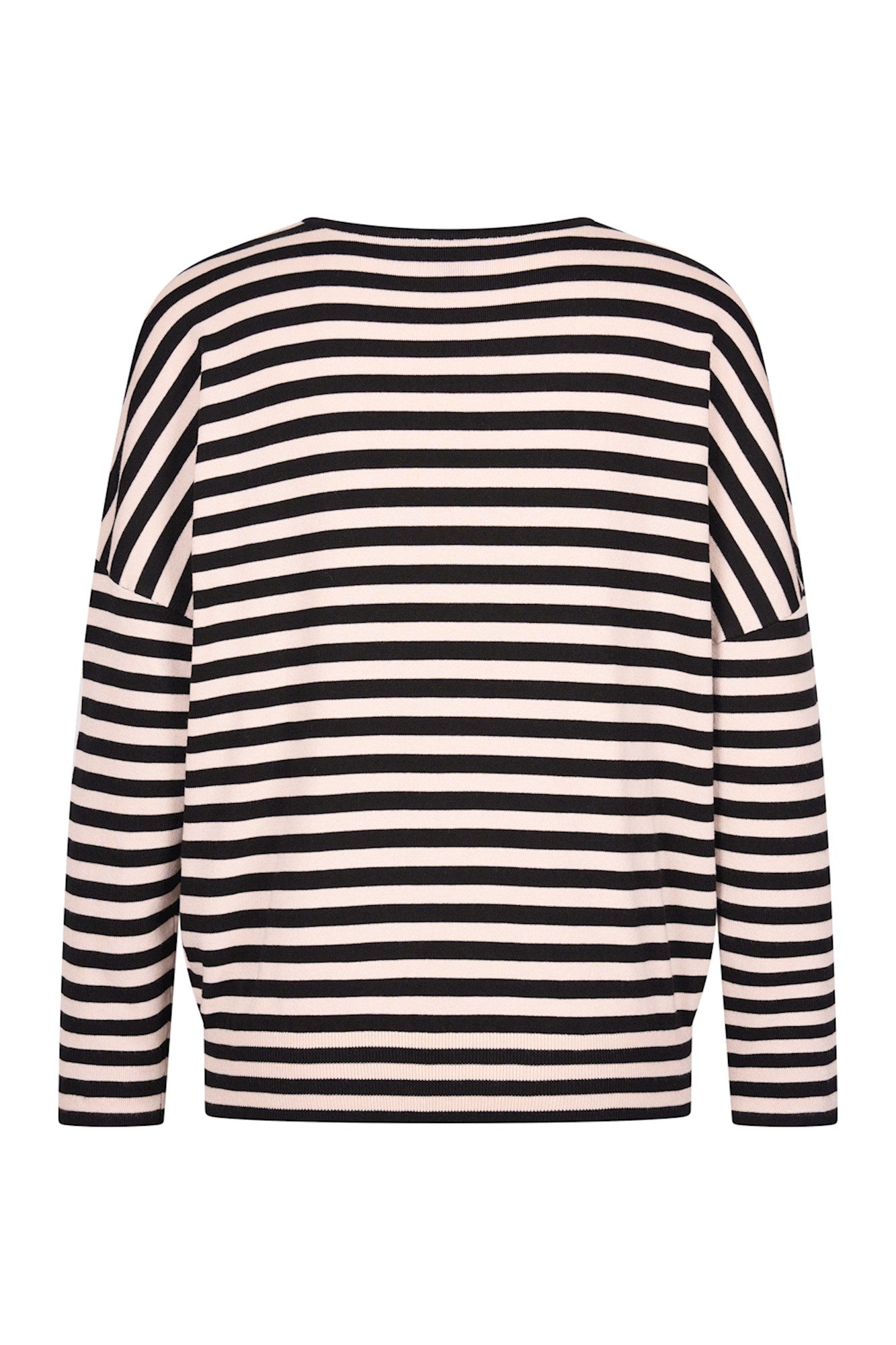 Sweater Round Neck - Two Tone Black