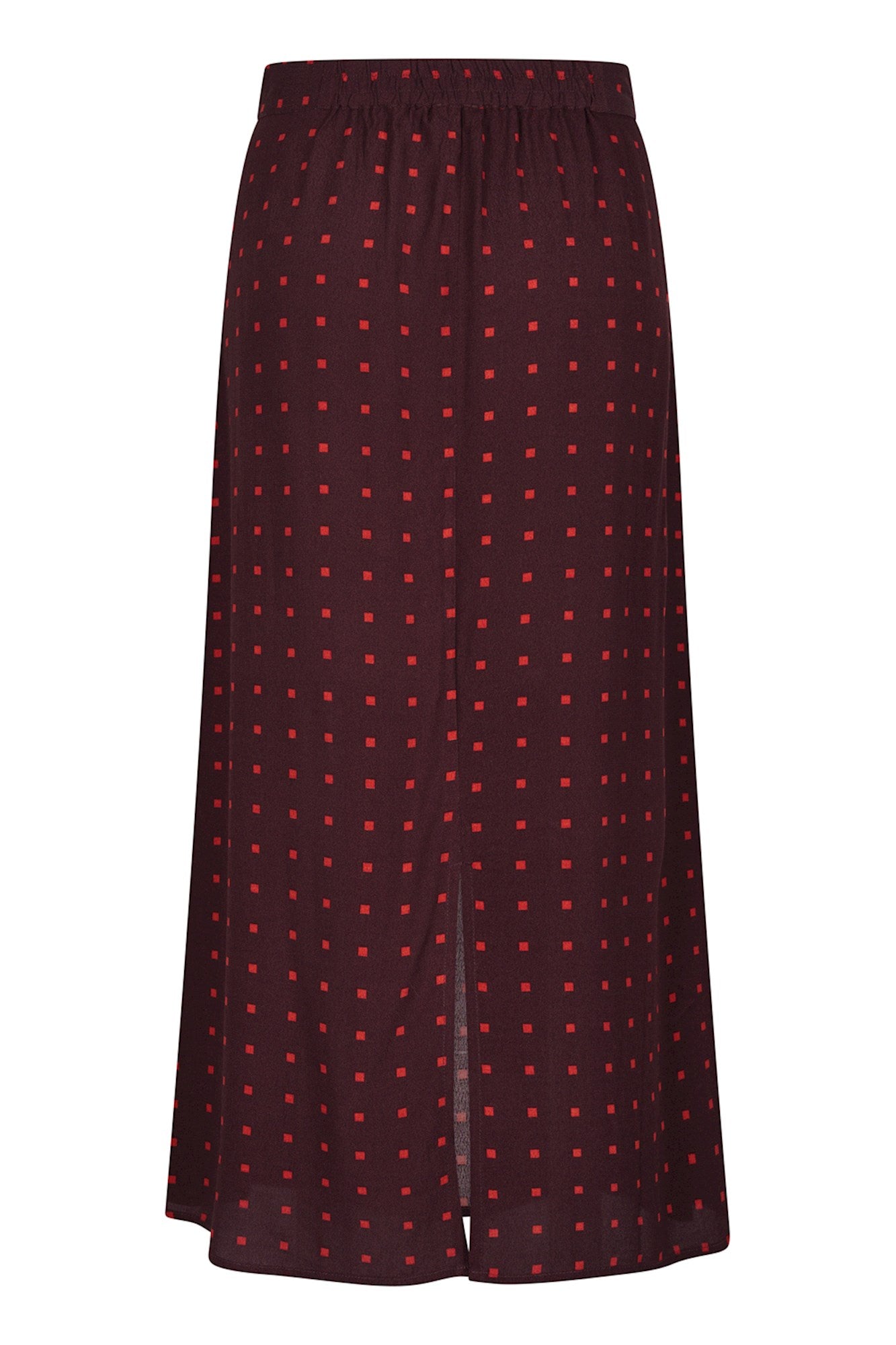 Skirt Long - Squares Aubergine