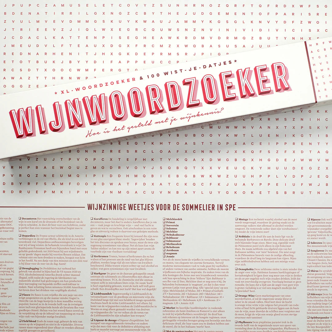 XL-Spelposter - Wijnwoordzoeker