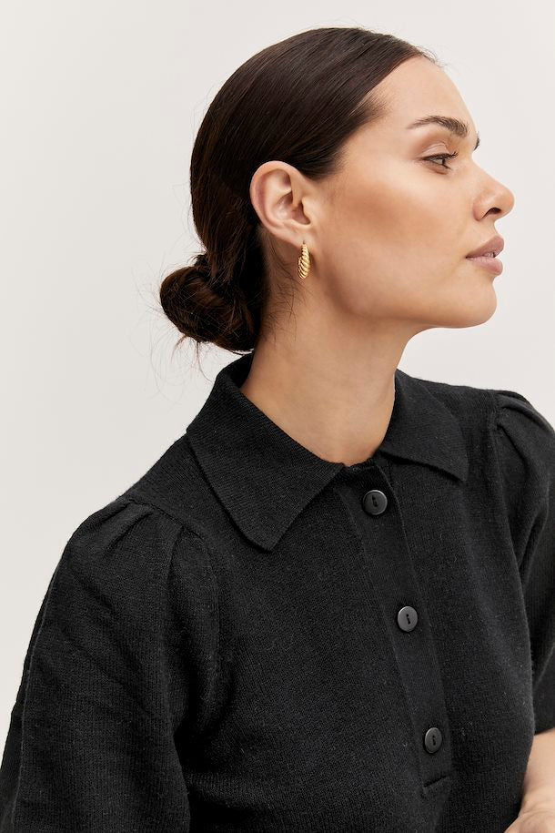 Bynonina Ss Jumper 2 - Knit - Black