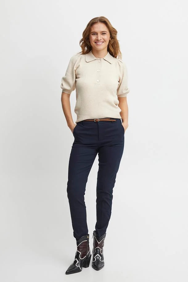 Bynonina SS Jumper 2 - Knit - Cement Melange