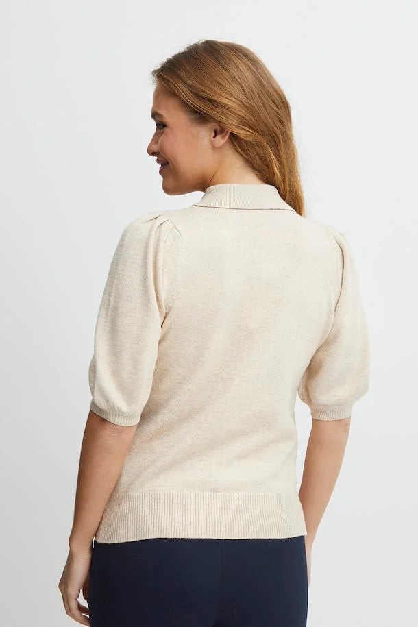 Bynonina SS Jumper 2 - Knit - Cement Melange