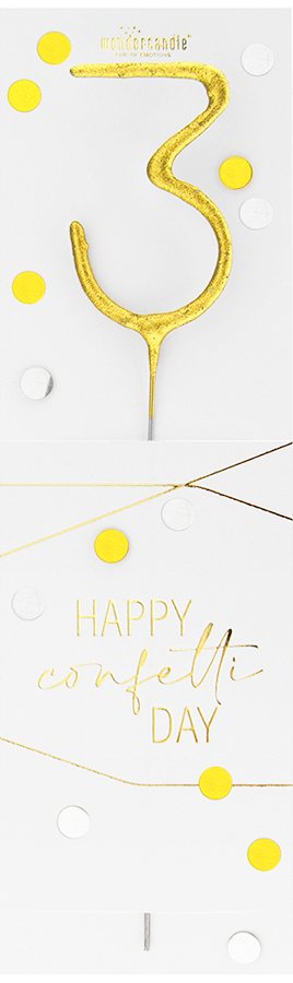 Gold Confetti Wondercandle® Classic - 3