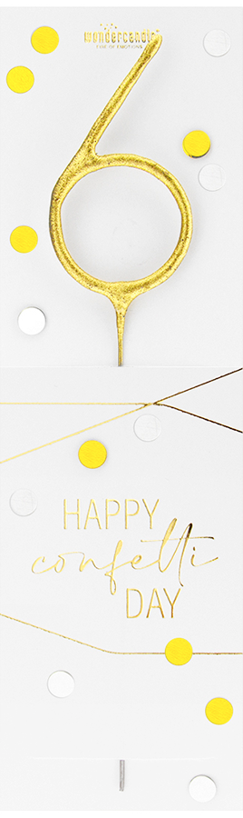 Gold Confetti Wondercandle® Classic - 6