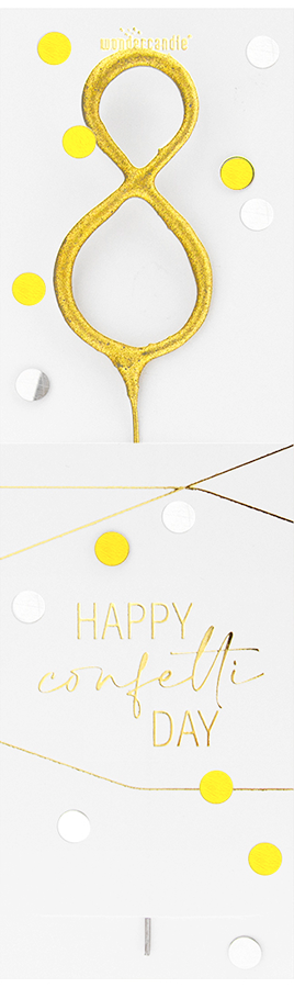 Gold Confetti Wondercandle® Classic - 8