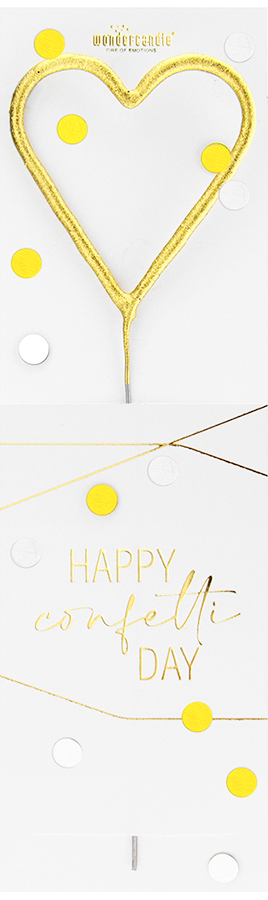 Gold Confetti Wondercandle® Classic - Hart
