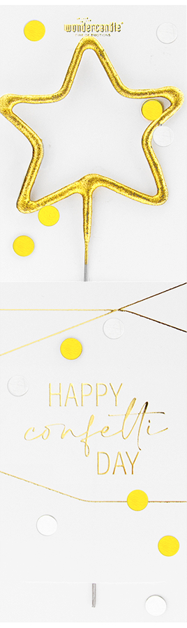 Gold Confetti Wondercandle® Classic - Ster