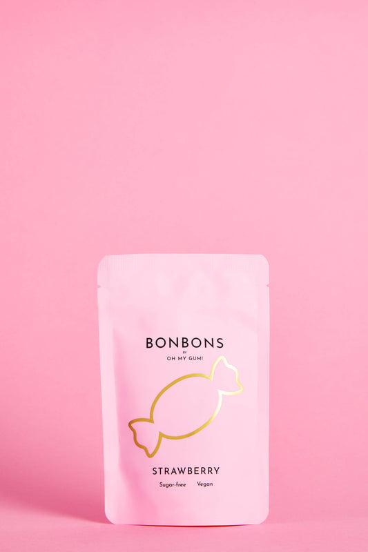 Strawberry Bonbons by OH MY GUM! - Sugarless Hard Candy