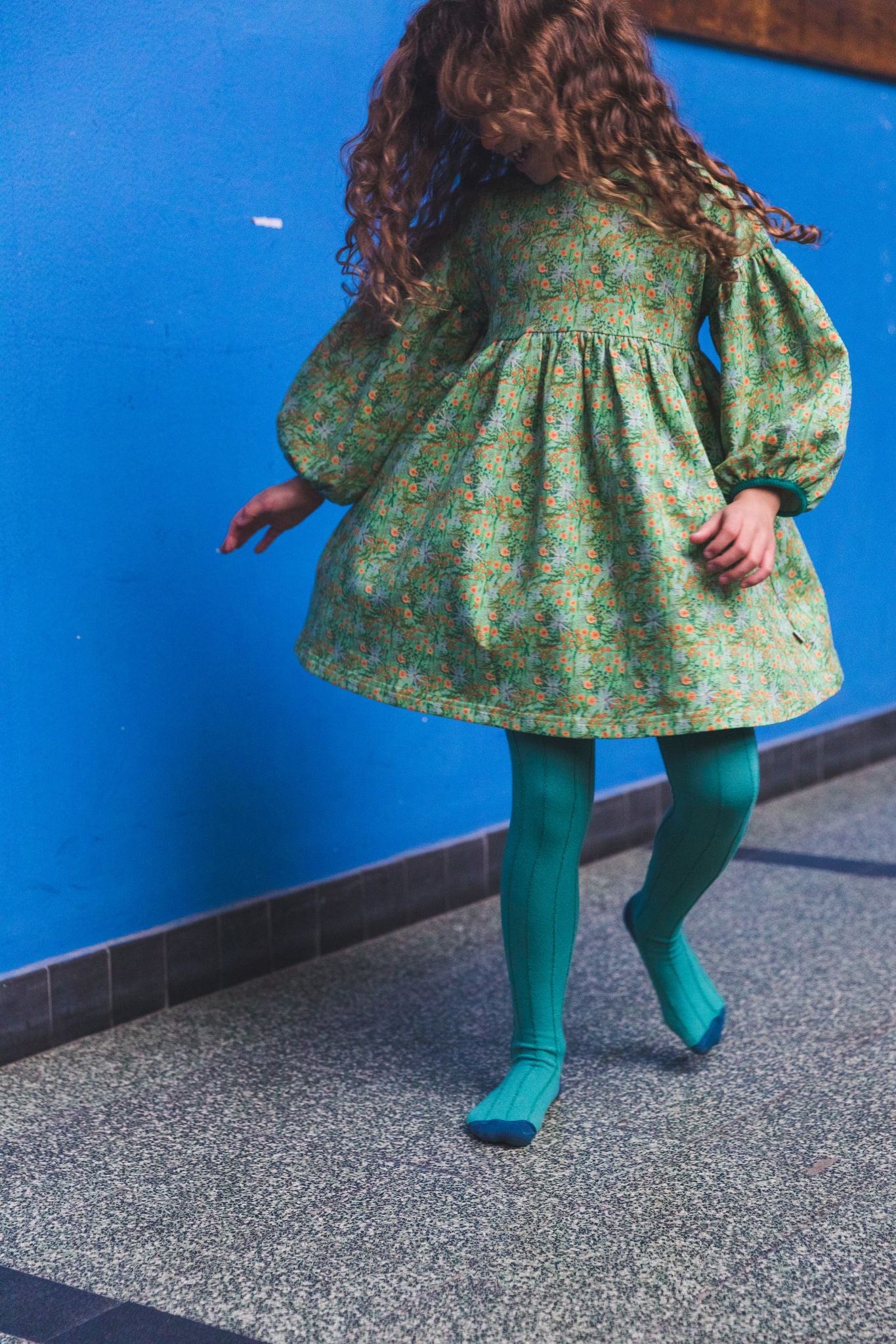 Ella Dress Fleece Lycra - Flower