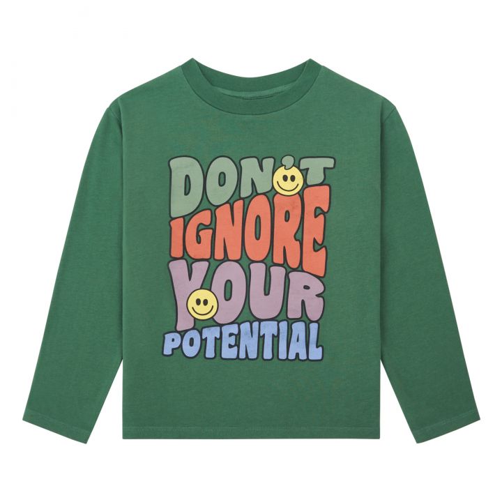 Long Sleeved Organic Cotton T-shirt - Green