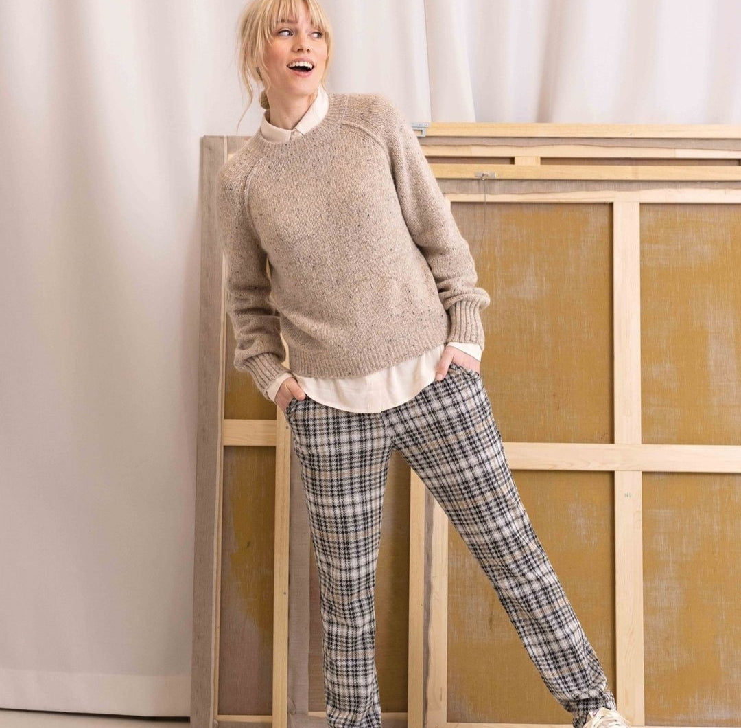 Lola Wide Leg - Black Check