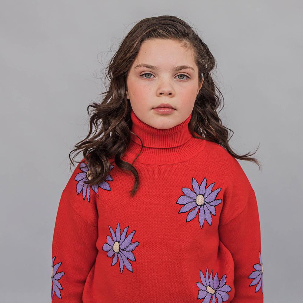 Dahlia - Sweater With Half Turtleneck Knit