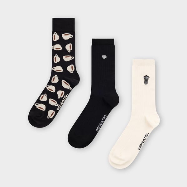 Socks 3-pack - Coffee