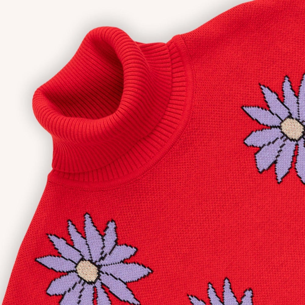 Dahlia - Sweater With Half Turtleneck Knit