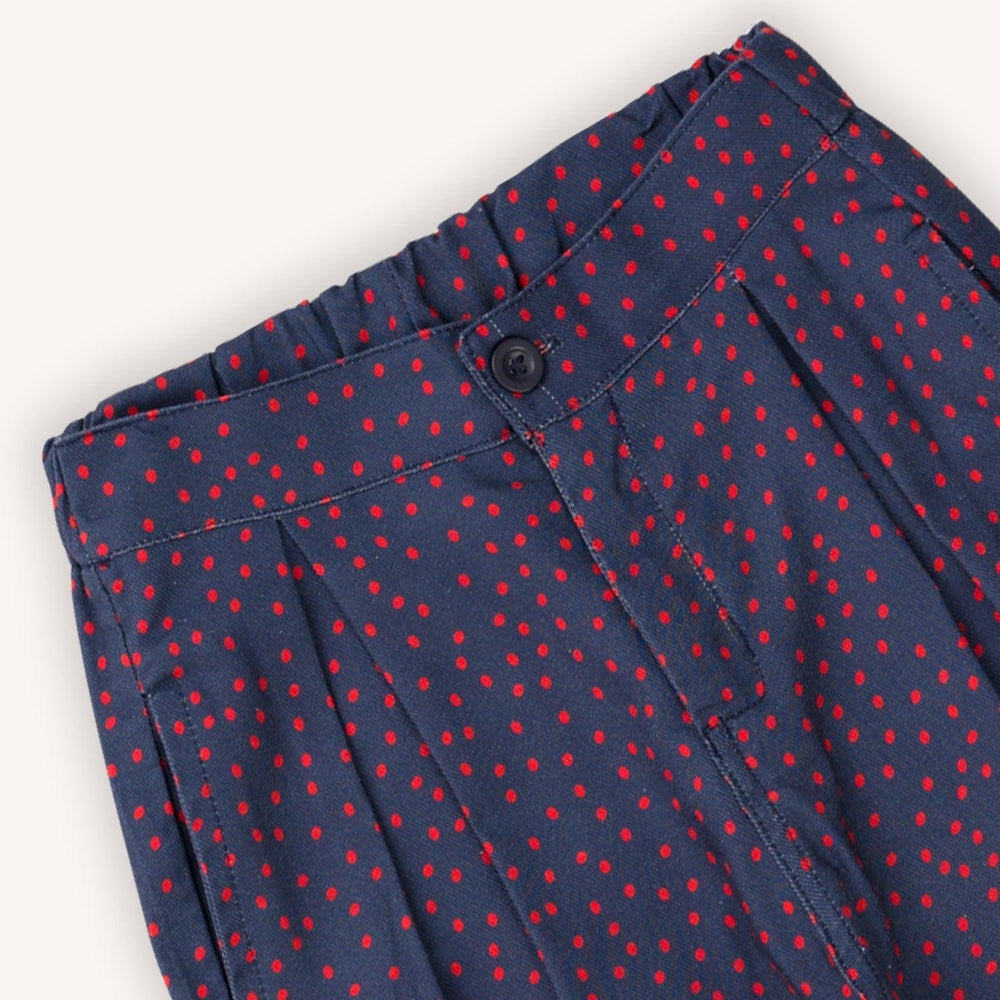 Mini Dots On Blue - Chino