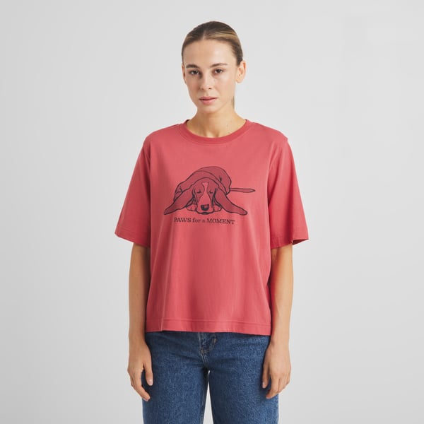 T-shirt Vadstena Paws for moments Holly red berry