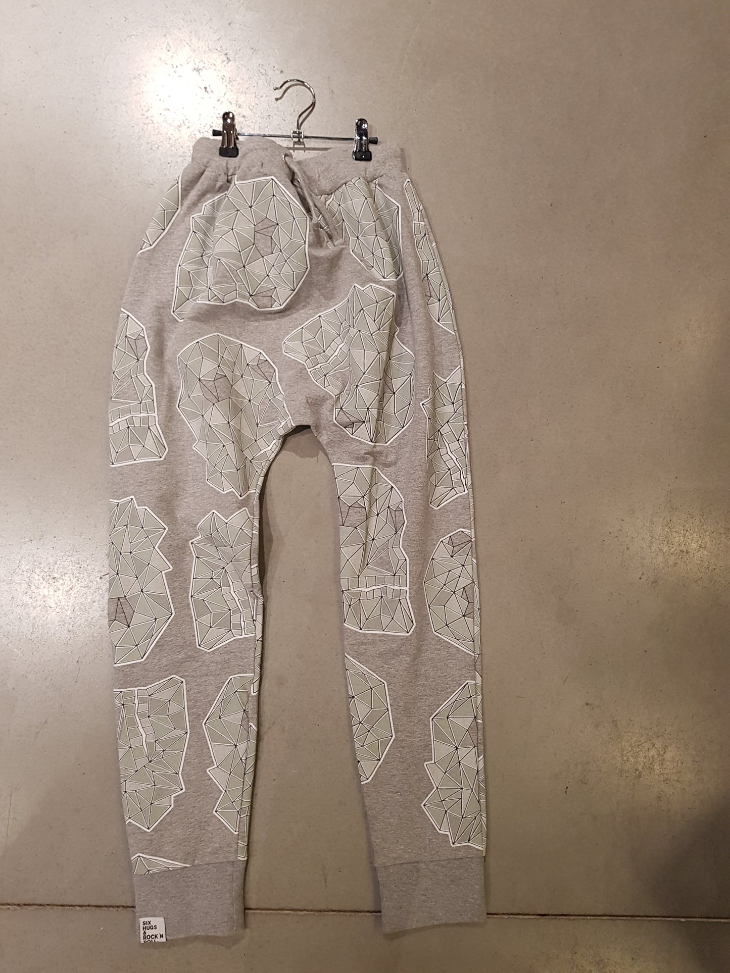 OUTLET - Jogging - pants - Print - Grey