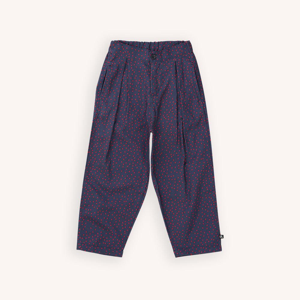 Mini Dots On Blue - Chino
