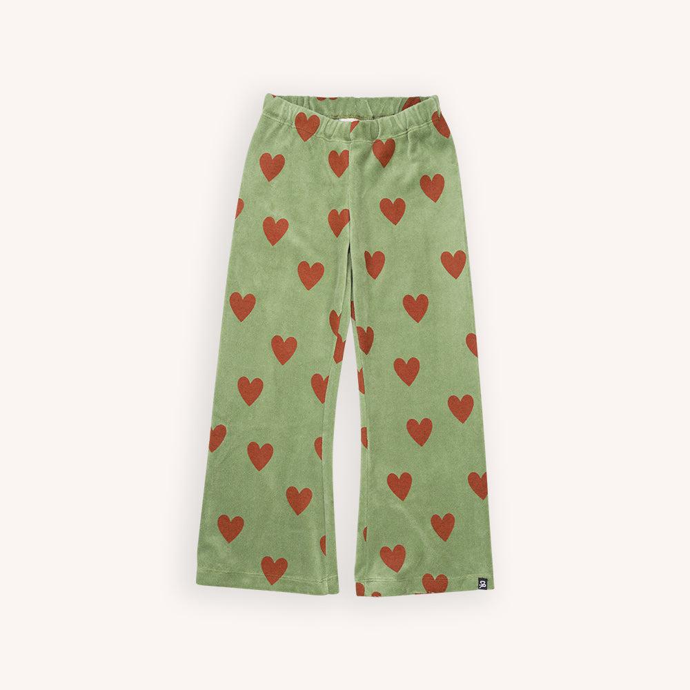 Hearts - Velvet Flared Legging With Adjustable Waistband