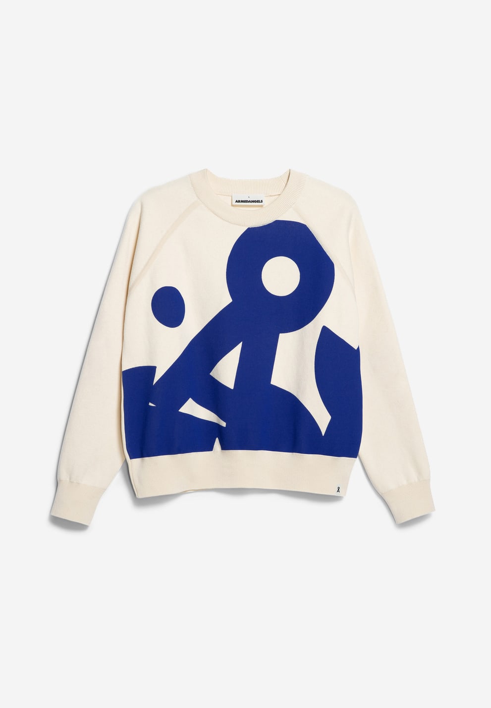 Yadiraa Placed Print - Oatmilk/Warm Blue