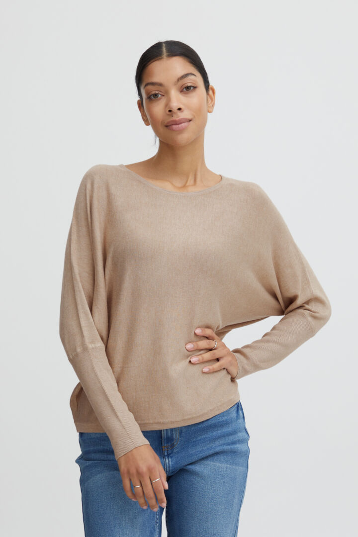 Bymmpimba1 Bat Jumper Knit - Cement Melange