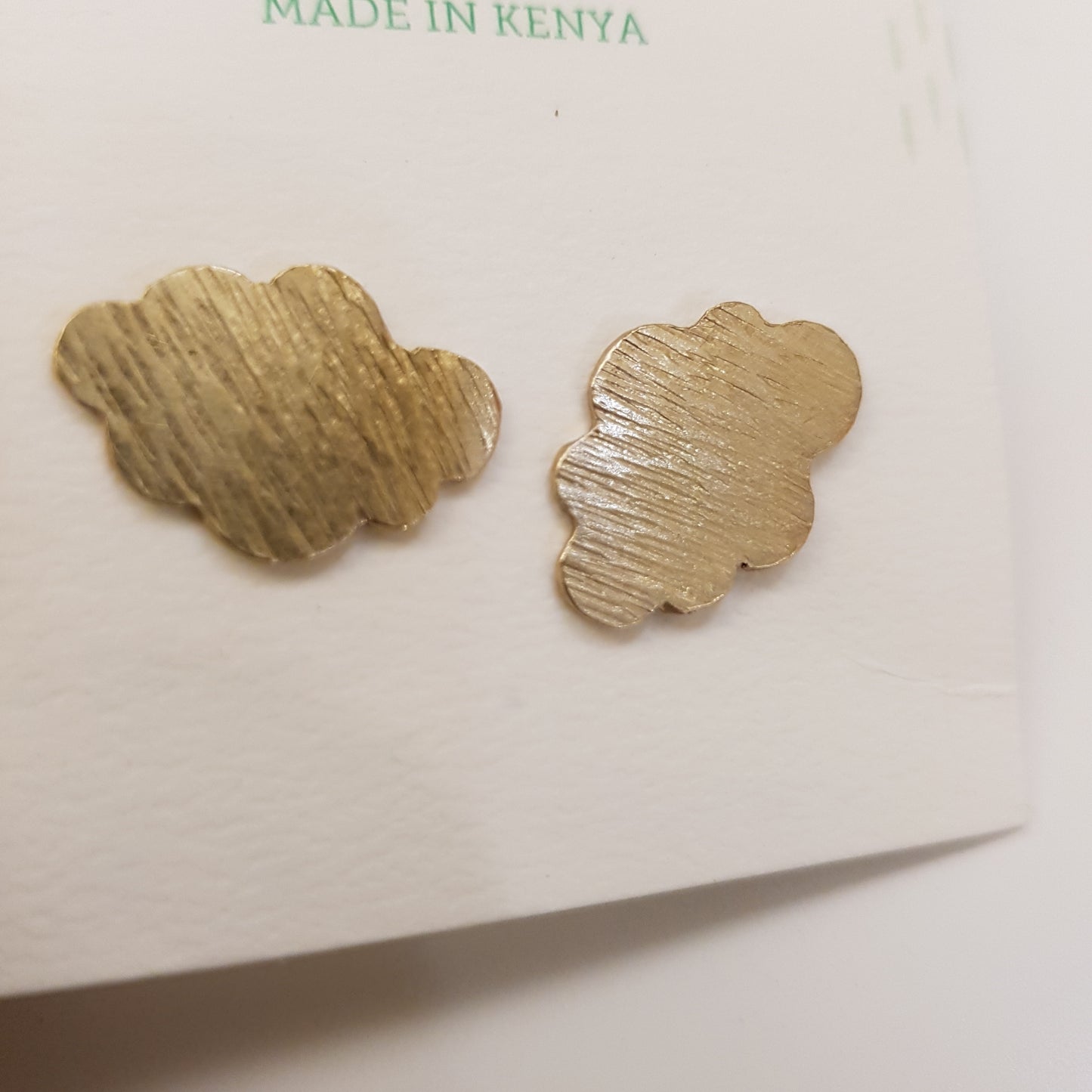 Cloud Earrings - Brass