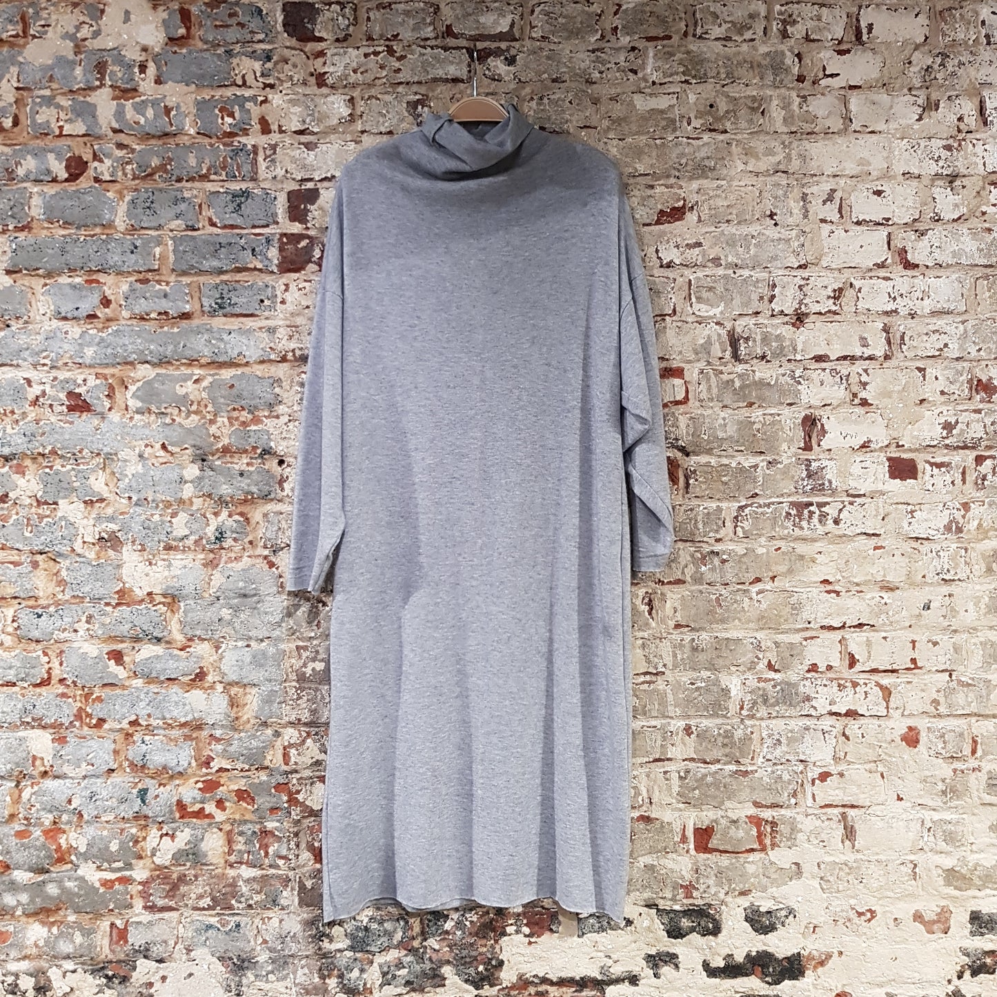 Knitted Dress Kozy - Lichtgrijsmelée
