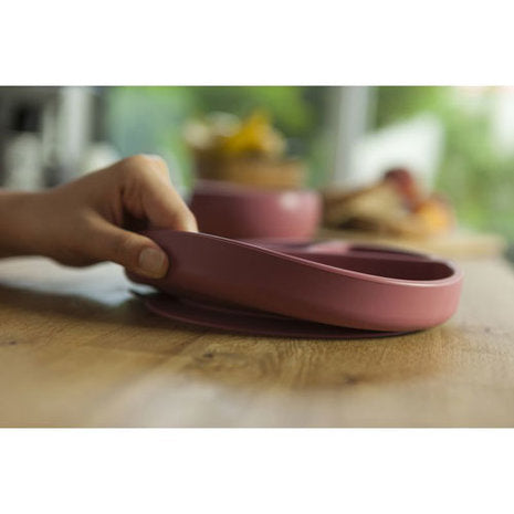 Minikoioi Portions - Siliconen Bord met Zuignap - Rose