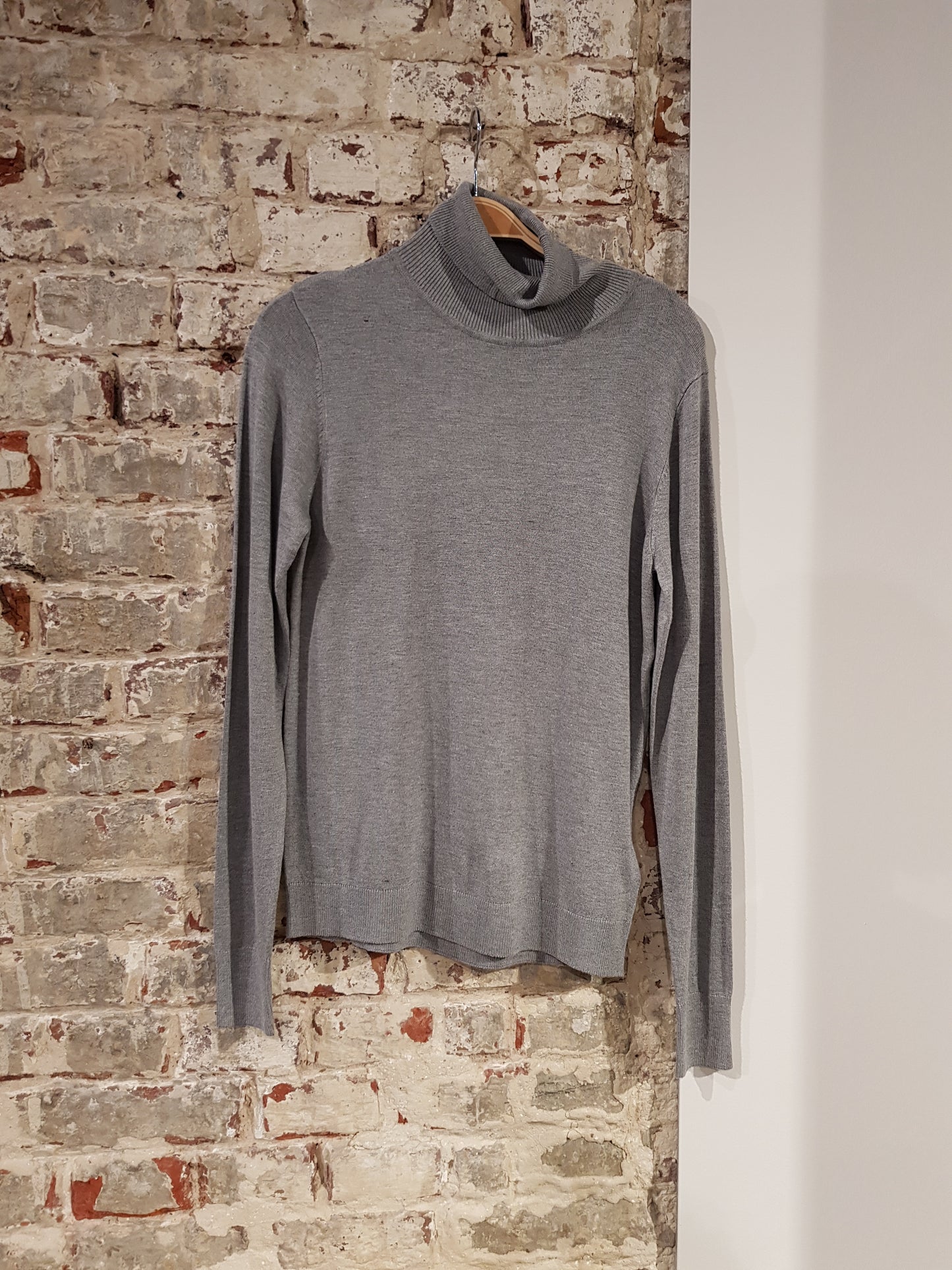 Bymmpimba1 Rollneck Knit - Mid Grey Melange