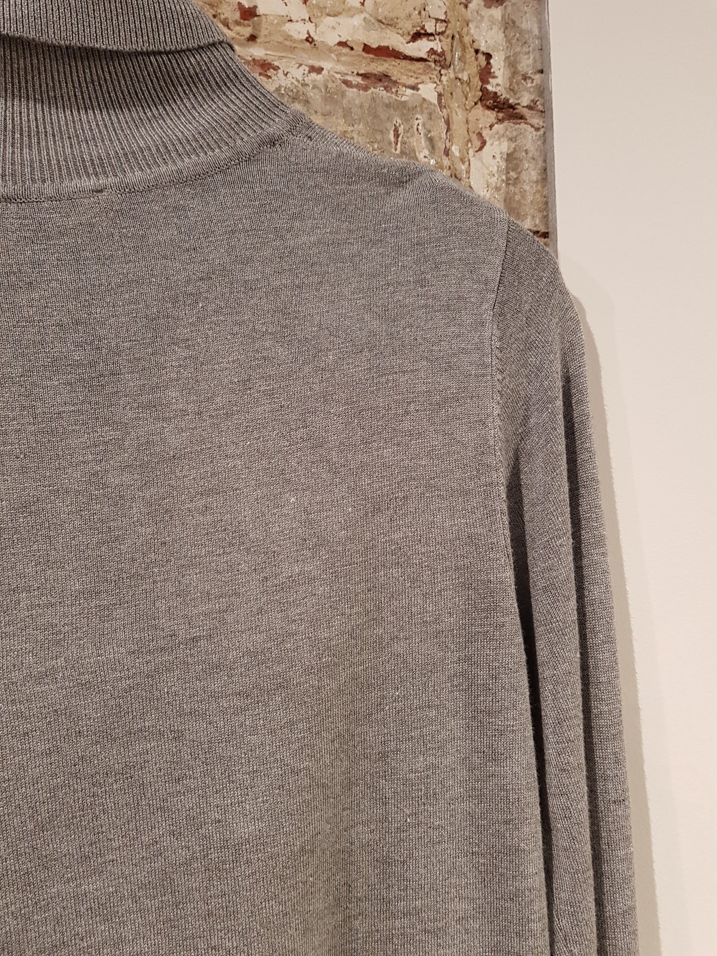 Bymmpimba1 Rollneck Knit - Mid Grey Melange