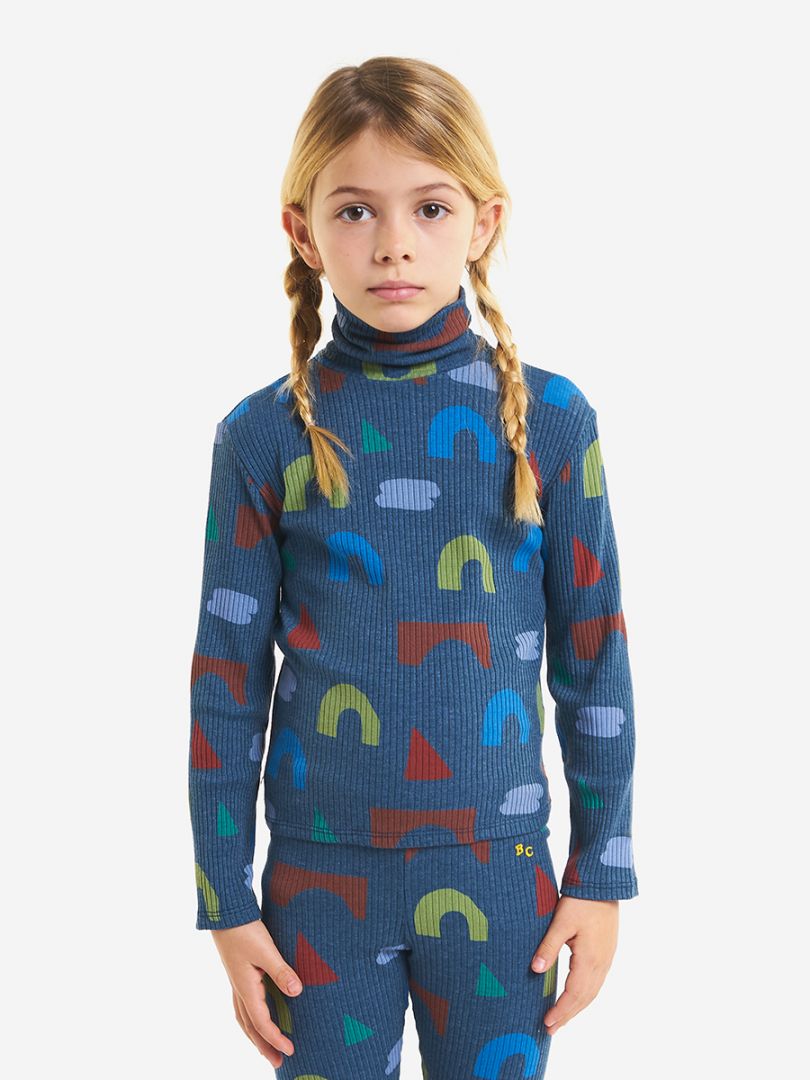 Playfull all over turtle neck T-shirt