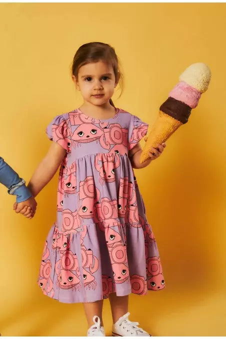 Crabi Purple - Puff Dress