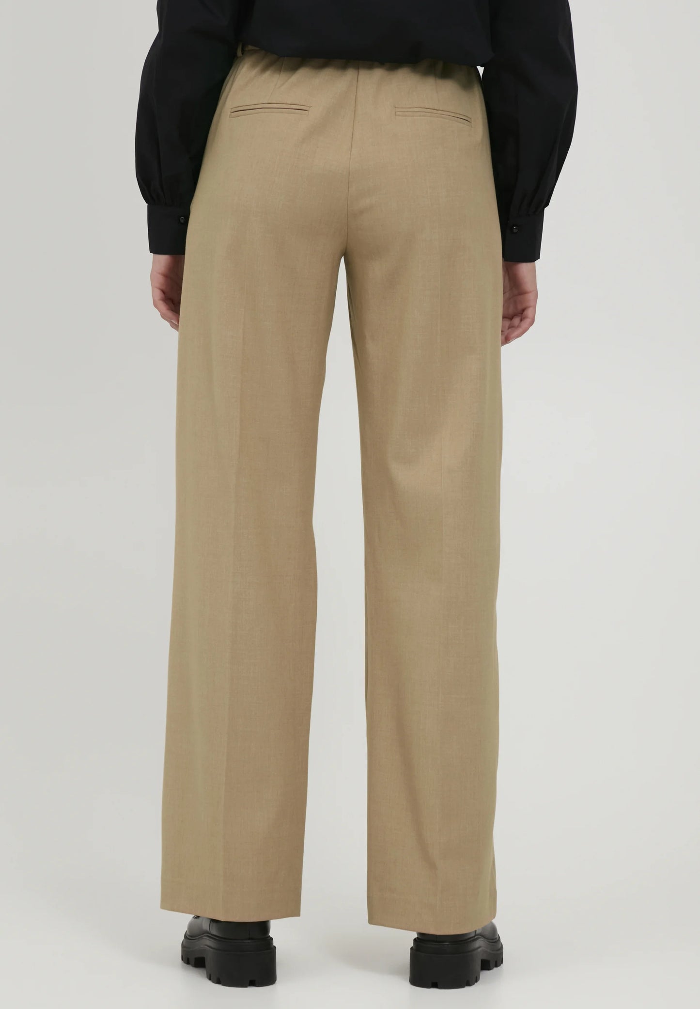 BYDANTA WIDE LEG PANTS 2 - Tannin Melange