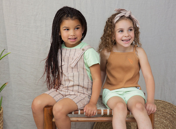Vita Dungaree - Sand Stripes