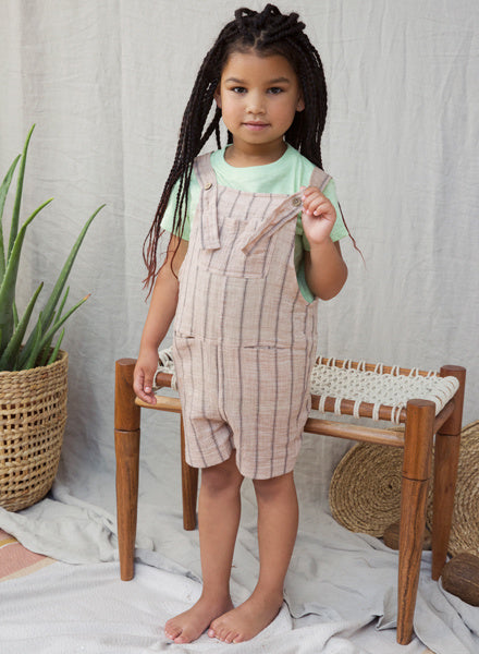 Vita Dungaree - Sand Stripes