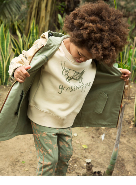 AM.Jax.07 Track Pants - Allover Print Grasshopper