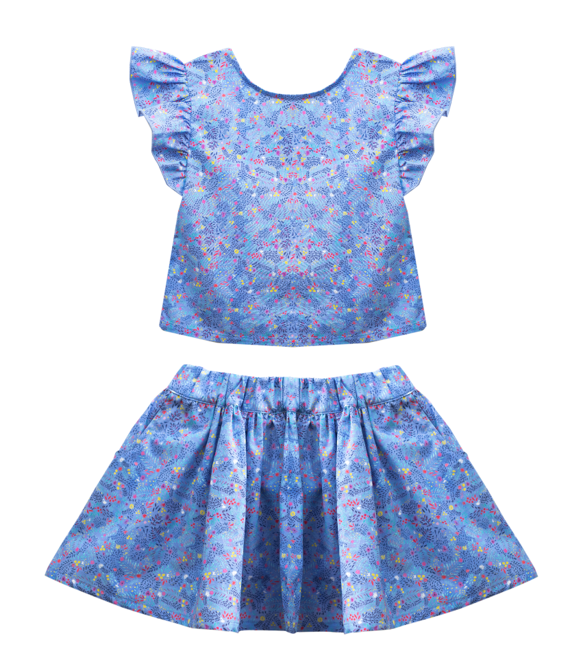 Ensor – top & skirt – blue