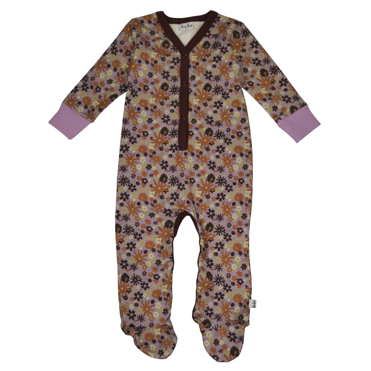 - Footed bodysuit Flower