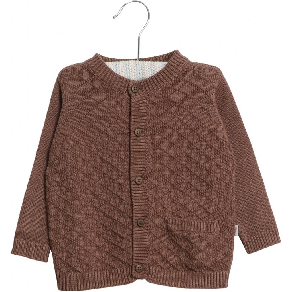 Knit Cardigan Ray plum