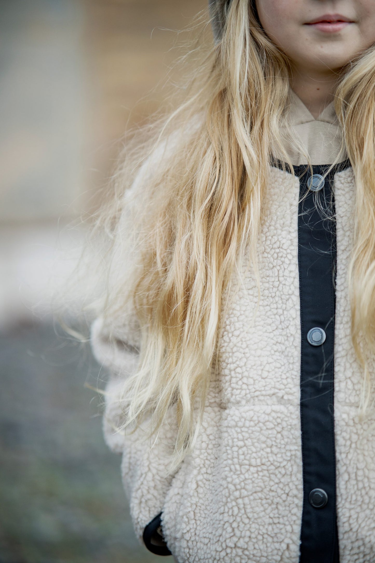 Palle Pile Coat - Cold Beige