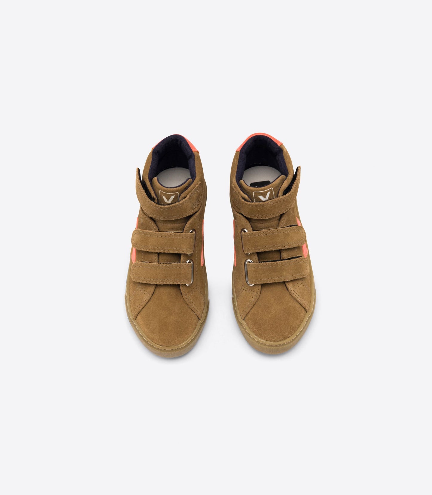 Small Esplar Mid Velcro Suede Tent - Orange Fluo Natural Sole