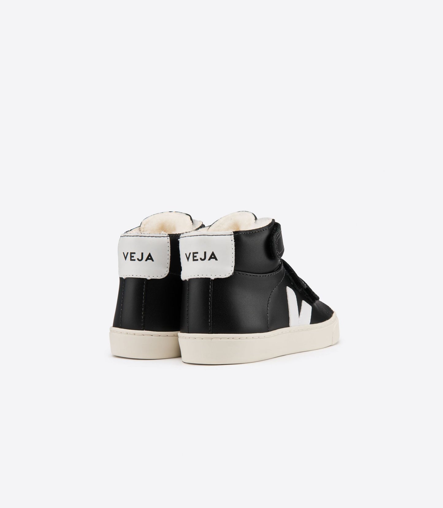 Small Esplar Mid Velcro Fured Leather - Black/White